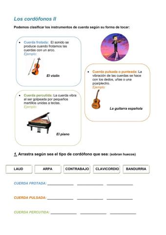 Musica. Los cordófonos II