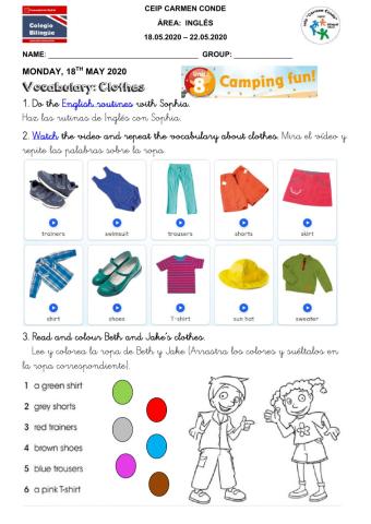 English - Lunes 18.05