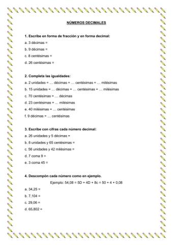 Números decimales 1