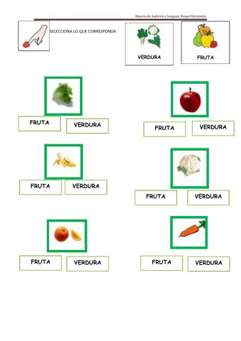 ¿fruta o verdura?