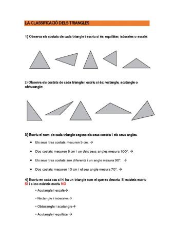 Classificació de triangles
