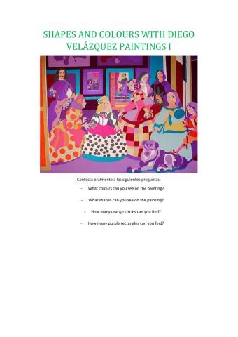 Colours and shapes with velazquez