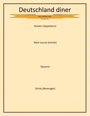 My Menu (Green Team)