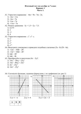 Итоговая работа №2 за 7 класс