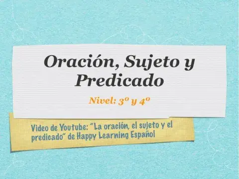 La oración, el sujeto y el predicado.