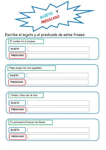 Sujeto y Predicado