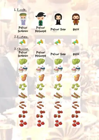 Food: listen and choose.