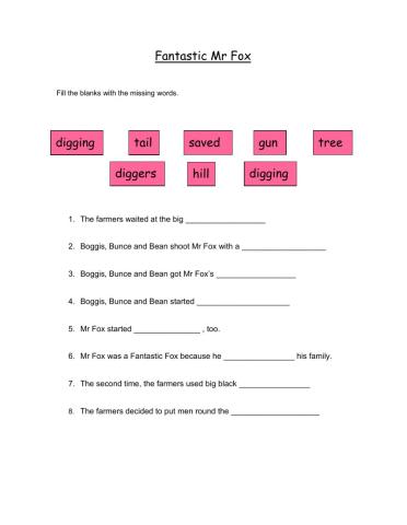 Fantastic Mr Fox - activity 2