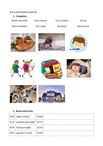 4th class extension 1 (unit 5)