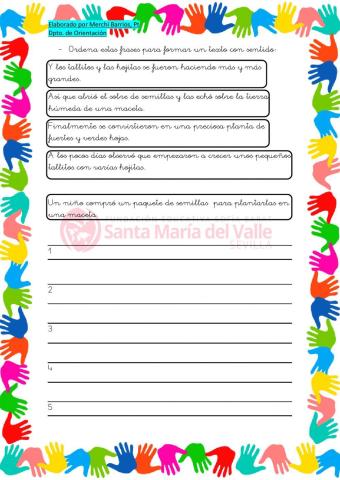 Formar un texto -plantas-