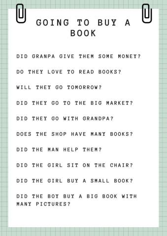 Going to Buy a Book
