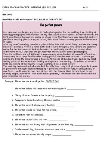 Extra reading practice