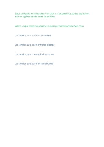 PARÁBOLA DEL SEMBRADOR