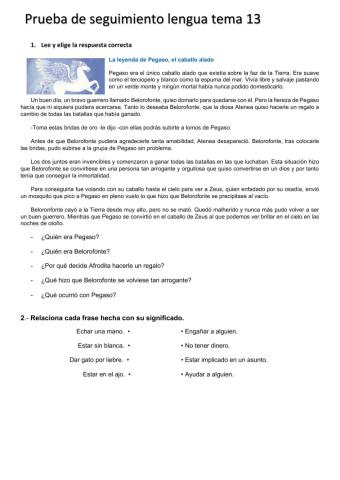 Prueba de seguimiento lengua. 4º