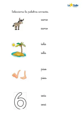 Lectura palabras con inversas