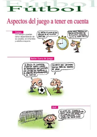 Fútbol - Aspectos del fútbol a tener en cuenta