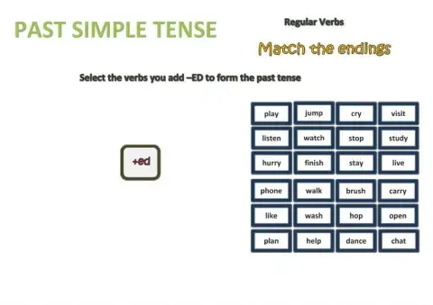 Past simple regular verbs