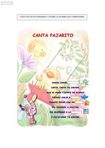 Poesía canta pajarito