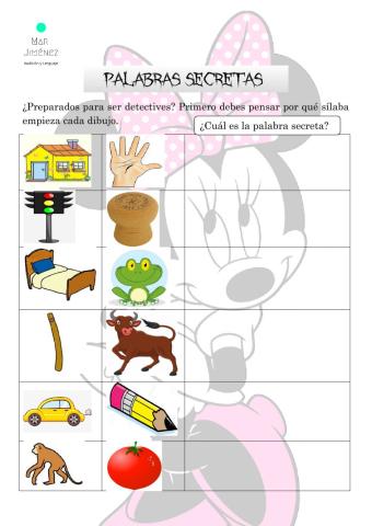 Encuentra palabra secreta (2 sílabas)