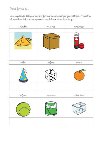 Tiene forma de... cuerpos geométricos