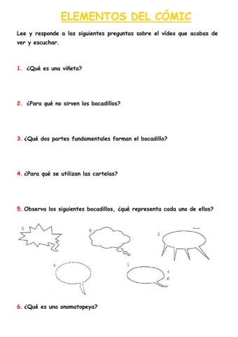 Elementos del cómic