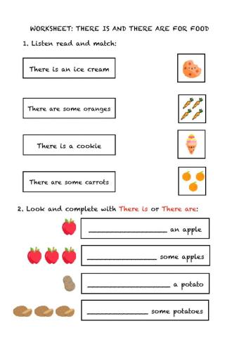 There is-are for FOOD