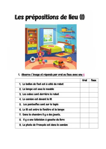 Les prépoistions de lieu