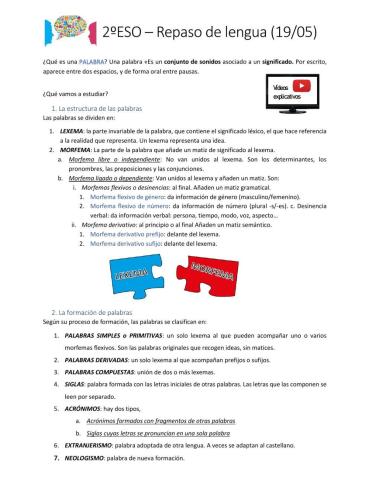 Formación de palabras