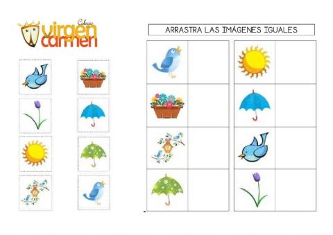 Arrastrar los elementos iguales