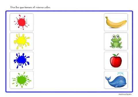 Une los del mismo color