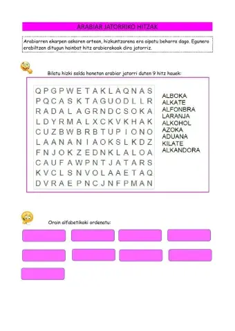 Arabiar jatorriko hitzak