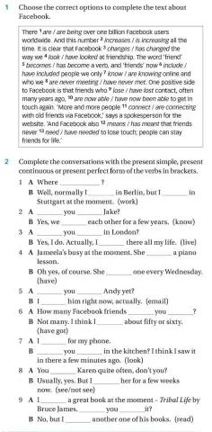 Present simple, present continuous, present perfect