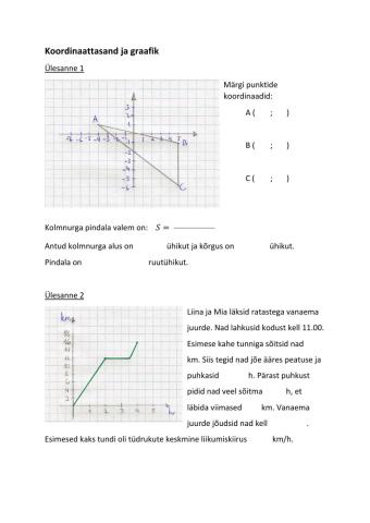Koordinaattasand ja graafik