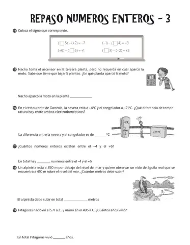 Repaso números enteros - 3