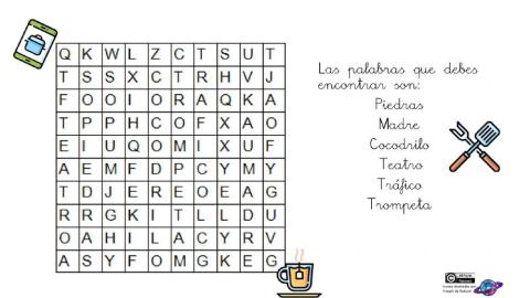 Sopa de letras-tr y dr