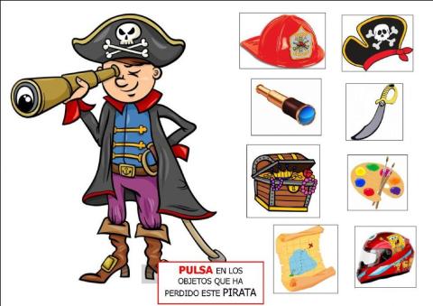 Busca los objetos del pirata