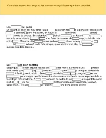 Fitxa ortografia catalana