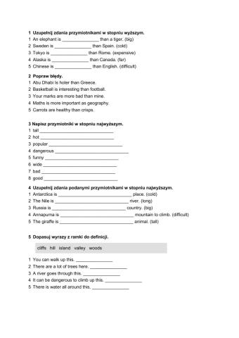 Comparing adjectives