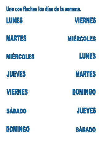 Los días de la semana