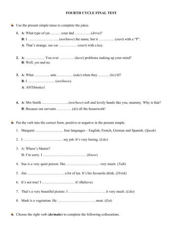 4th Cycle final test