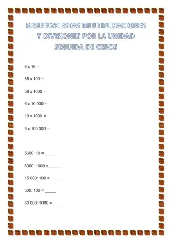 Unidad seguida de ceros sin decimales