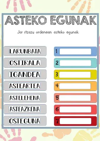 Asteko egunak