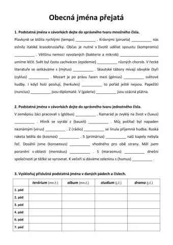 Obecná jména přejatá