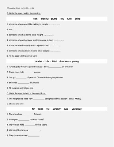 Off the Wall 2 Unit 10 (10.20 – 10.39)