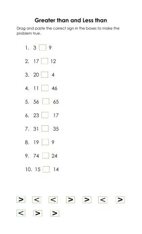 Greater Than- Less Than