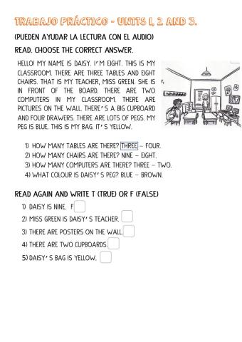 Trabajo práctico. Units 1, 2, 3.