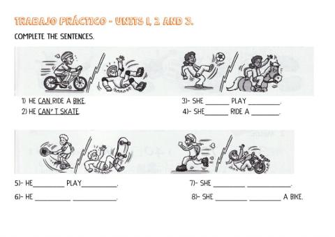 Trabajo práctico. Units 1, 2, 3.
