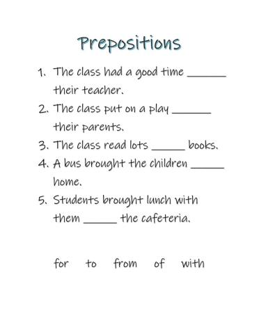 Prepositions
