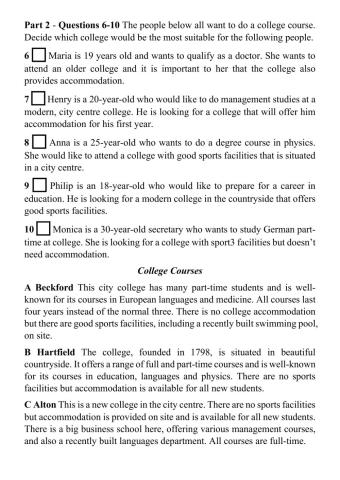 PET reading part 2 - pet ex - t2