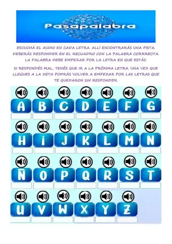 Pasapalabra de sustantivos